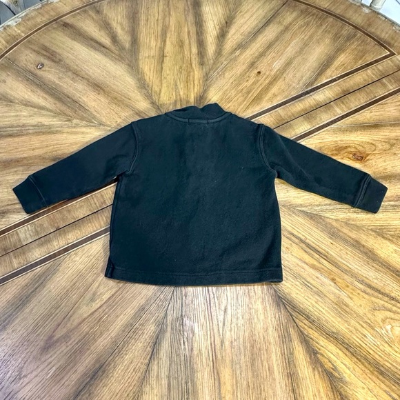 GUC Black Polo Ralph Lauren Quarter Zip Pullover Sweater — Toddler Boy Size 2T - Picture 2 of 3